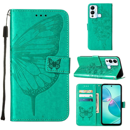 Embossed Butterfly Flip Leather Phone Case, For Infinix Hot 12 Play/Hot 12 Play NFC X6816C, For Infinix Hot 12i X665, For Infinix Hot 12 X6817