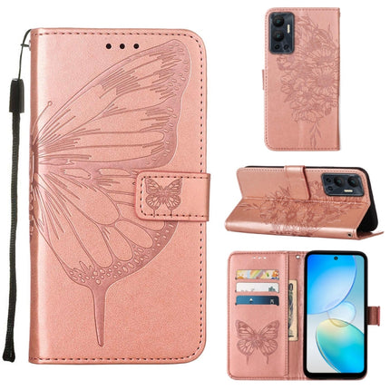 Embossed Butterfly Flip Leather Phone Case, For Infinix Hot 12 Play/Hot 12 Play NFC X6816C, For Infinix Hot 12i X665, For Infinix Hot 12 X6817