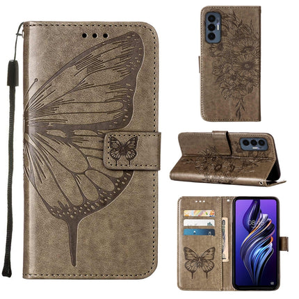 Embossed Butterfly Flip Leather Phone Case, For Tecno Camon 19 Pro 5G, For Tecno POP 6, For Tecno Pova 3/LE7