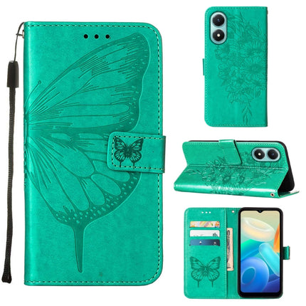 Embossed Butterfly Flip Leather Phone Case, For Tecno Spark 9 Pro/Spark 9T, For vivo S10e 5G/V23e 4G/V23E 5G/Y75 4G, For vivo Y02S