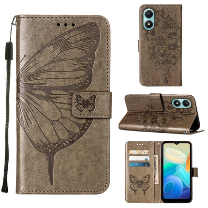 Embossed Butterfly Flip Leather Phone Case, For Tecno Spark 9 Pro/Spark 9T, For vivo S10e 5G/V23e 4G/V23E 5G/Y75 4G, For vivo Y02S