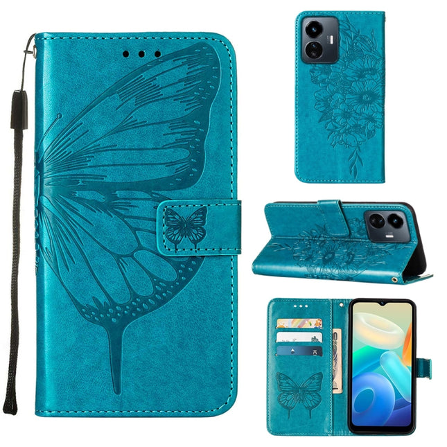 Embossed Butterfly Flip Leather Phone Case, For vivo Y77 5G Global, For ZTE Blade A52, For ZTE Blade A72 5G