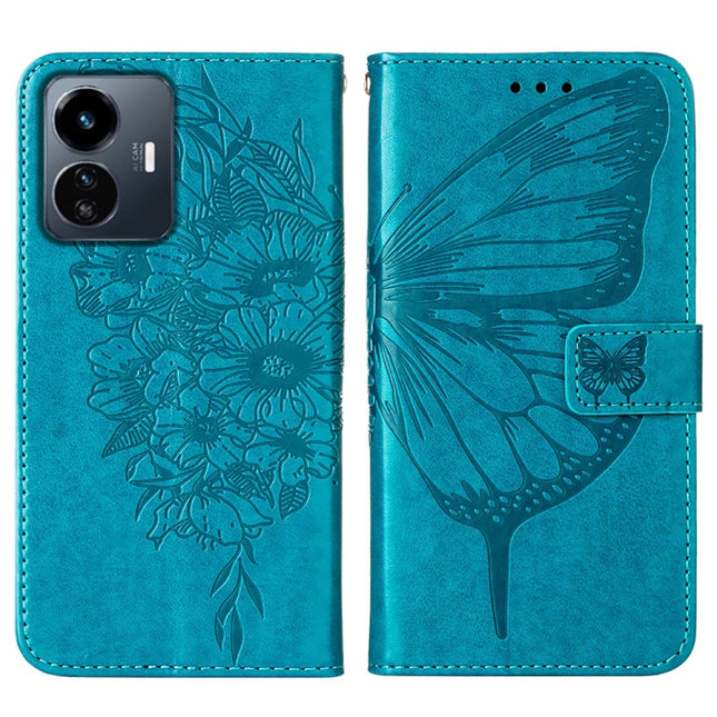 Embossed Butterfly Flip Leather Phone Case, For vivo Y77 5G Global, For ZTE Blade A52, For ZTE Blade A72 5G