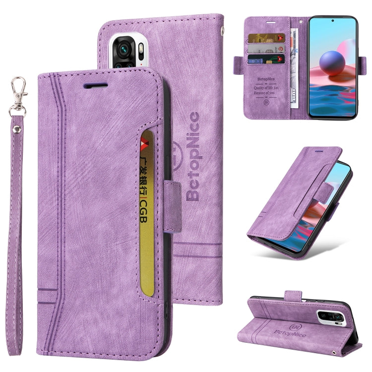 BETOPNICE Dual-side Buckle Leather Phone Case, For Xiaomi Redmi Note 9 4G, For Xiaomi Redmi Note 9 Pro 4G, For Xiaomi Redmi Note 10 4G Indian, For Xiaomi Redmi Note 10 5G