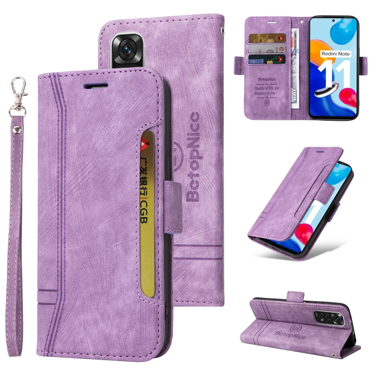 BETOPNICE Dual-side Buckle Leather Phone Case, For Xiaomi Redmi Note 10 Pro, For Xiaomi Redmi Note 11 4G, For Xiaomi Redmi Note 11 Pro 5G / 4G, For Xiaomi Redmi 9A