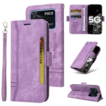 BETOPNICE Dual-side Buckle Leather Phone Case, For Xiaomi Poco M4 Pro 4G, For Xiaomi Poco X3 NFC, For Xiaomi Poco X4 Pro 5G