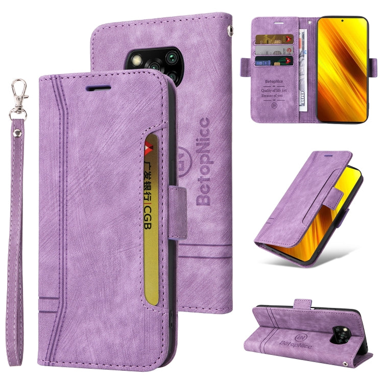 BETOPNICE Dual-side Buckle Leather Phone Case, For Xiaomi Poco M4 Pro 4G, For Xiaomi Poco X3 NFC, For Xiaomi Poco X4 Pro 5G