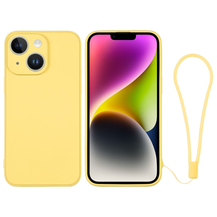 Silicone Phone Case with Wrist Strap, For iPhone 14 Plus
