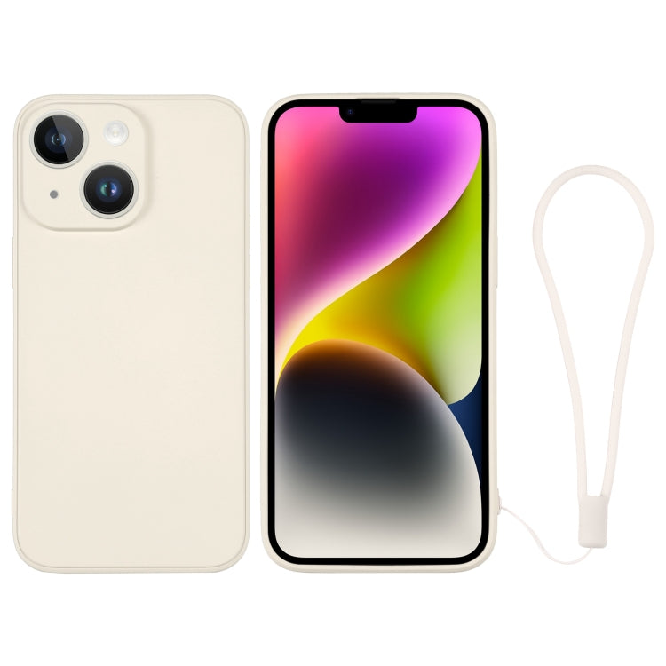 Silicone Phone Case with Wrist Strap, For iPhone 14 Plus
