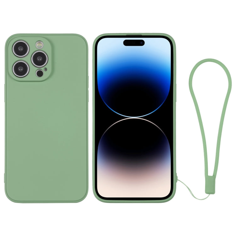 Silicone Phone Case with Wrist Strap, For iPhone 14 Pro