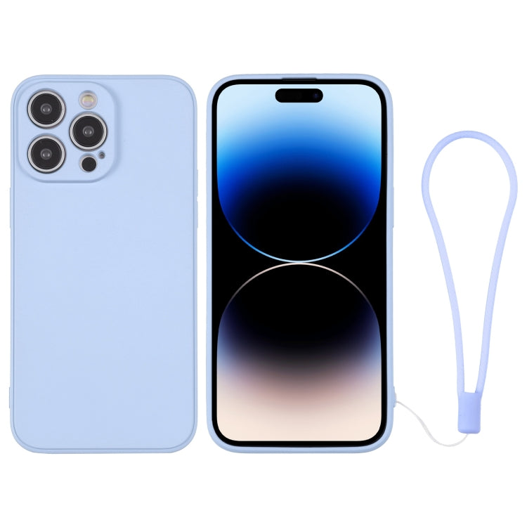 Silicone Phone Case with Wrist Strap, For iPhone 14 Pro