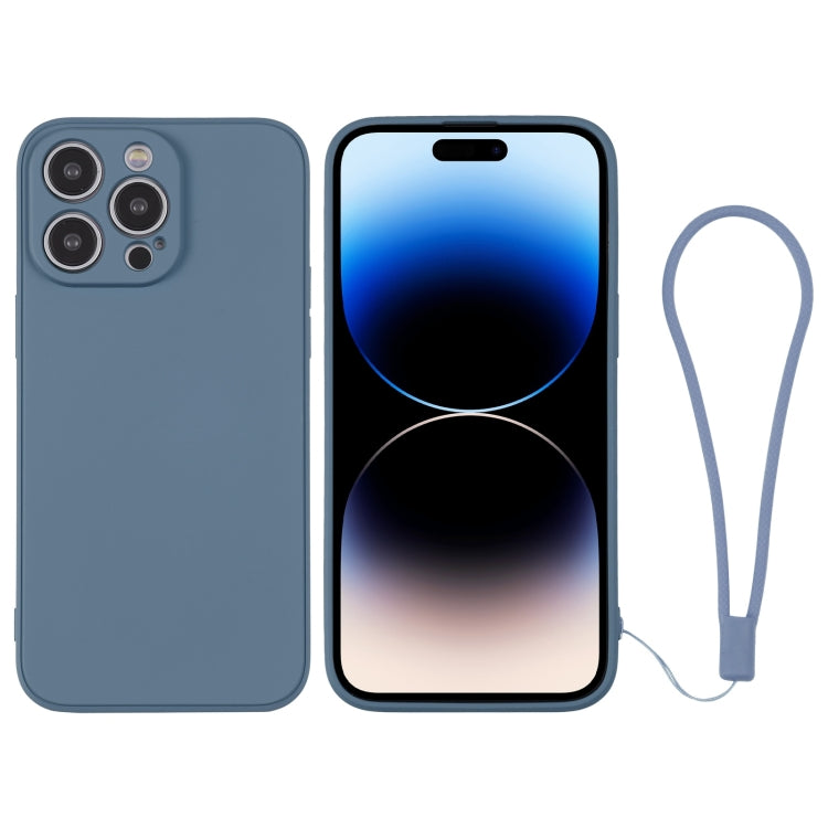 Silicone Phone Case with Wrist Strap, For iPhone 14 Pro Max