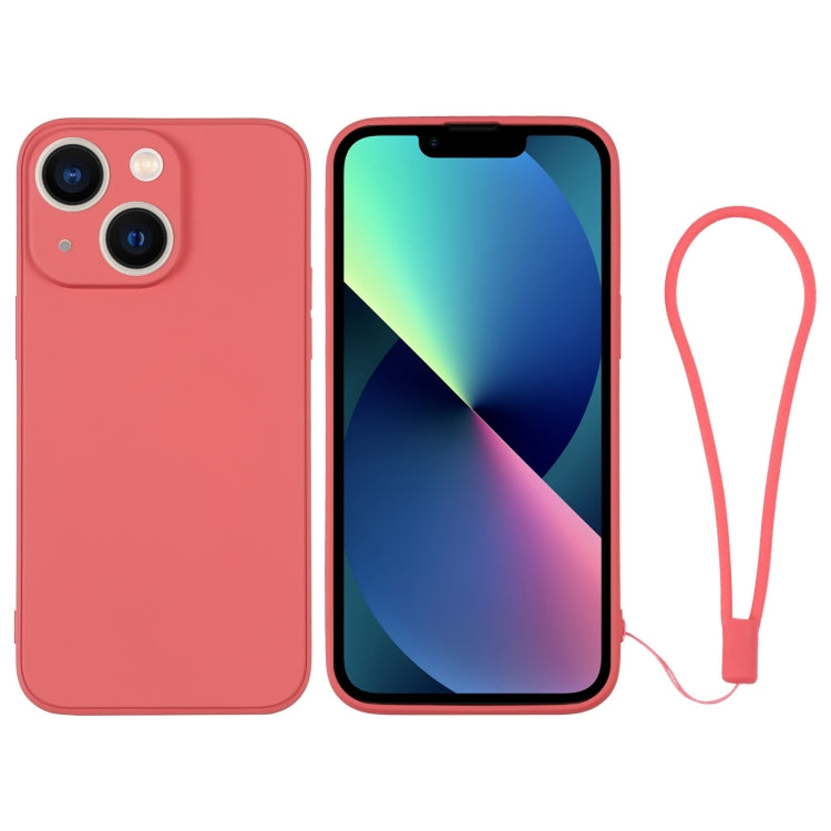 Silicone Phone Case with Wrist Strap, For iPhone 13 mini