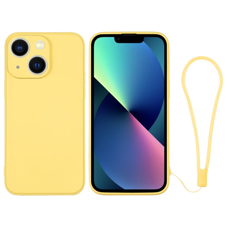 Silicone Phone Case with Wrist Strap, For iPhone 13 mini