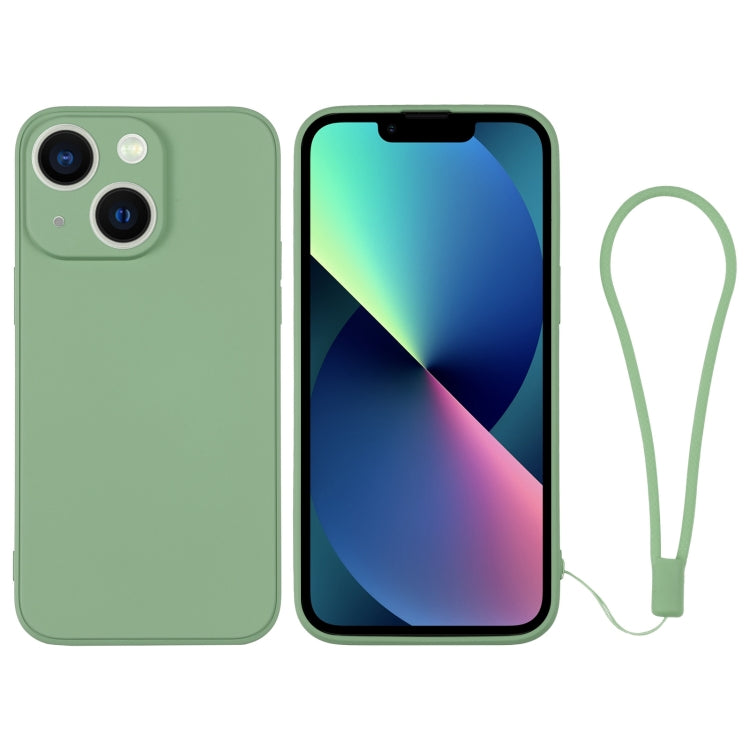 Silicone Phone Case with Wrist Strap, For iPhone 13 mini