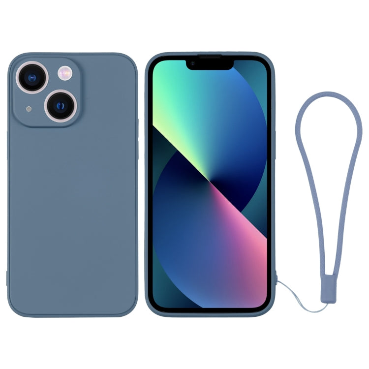 Silicone Phone Case with Wrist Strap, For iPhone 13 mini