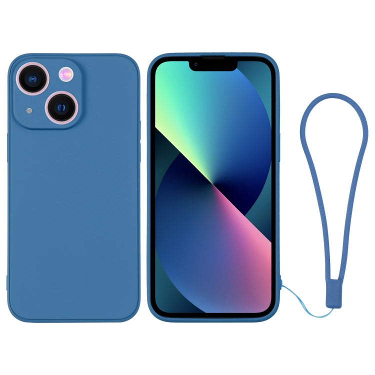 Silicone Phone Case with Wrist Strap, For iPhone 13 mini