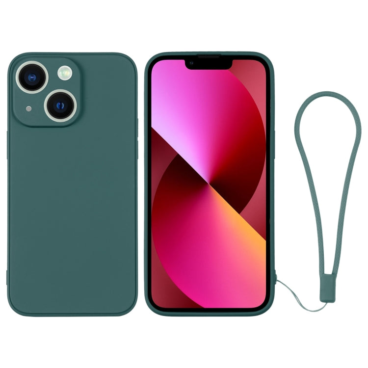 Silicone Phone Case with Wrist Strap, For iPhone 13