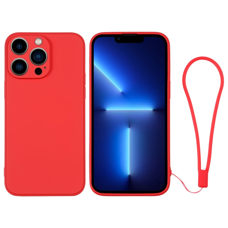 Silicone Phone Case with Wrist Strap, For iPhone 13 Pro