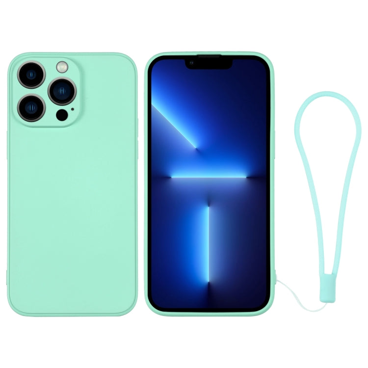 Silicone Phone Case with Wrist Strap, For iPhone 13 Pro