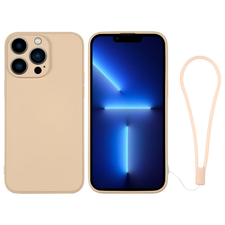 Silicone Phone Case with Wrist Strap, For iPhone 13 Pro