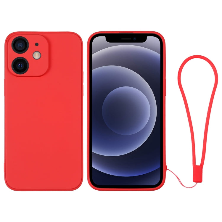 Silicone Phone Case with Wrist Strap, For iPhone 12 mini