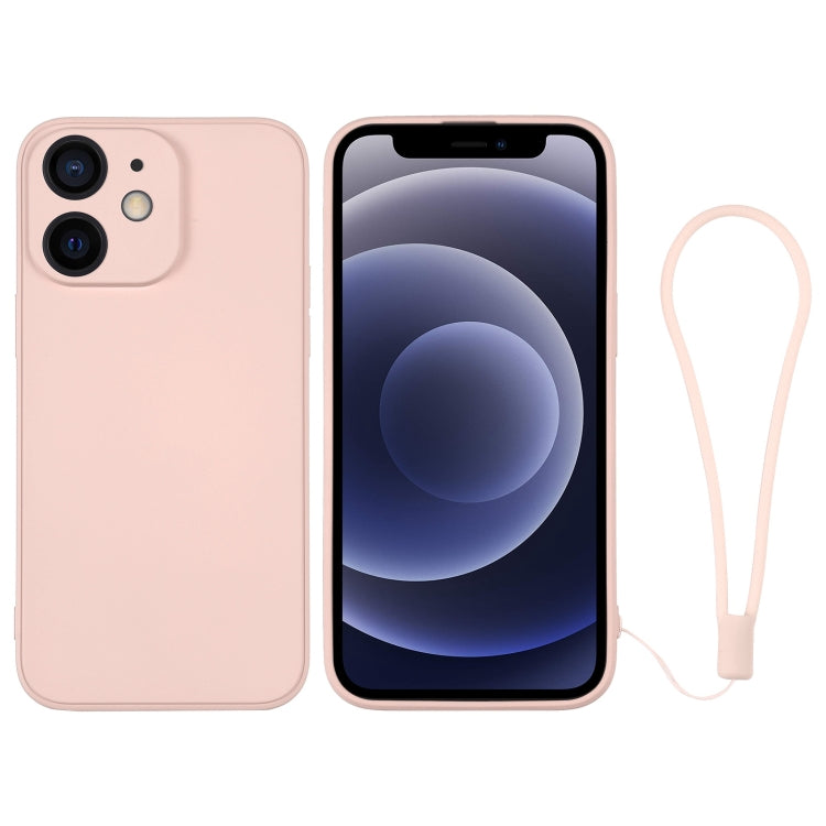 Silicone Phone Case with Wrist Strap, For iPhone 12 mini