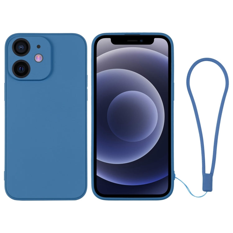 Silicone Phone Case with Wrist Strap, For iPhone 12 mini