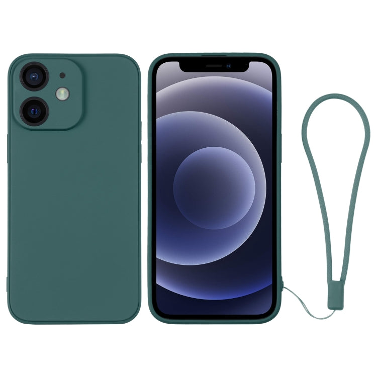 Silicone Phone Case with Wrist Strap, For iPhone 12 mini