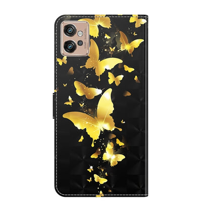 3D Painting Pattern TPU + PU Leather Phone Case, For Motorola Moto G32, For Motorola Moto G42