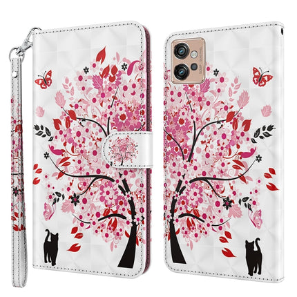 3D Painting Pattern TPU + PU Leather Phone Case, For Motorola Moto G32, For Motorola Moto G42