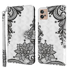 For Motorola Moto G32 / Diagonal Black Flower