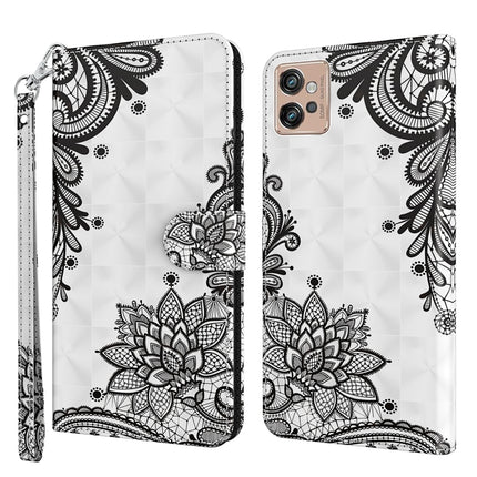 3D Painting Pattern TPU + PU Leather Phone Case, For Motorola Moto G32, For Motorola Moto G42