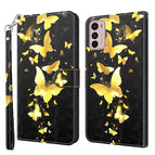 For Motorola Moto G42 / Gold Butterfly