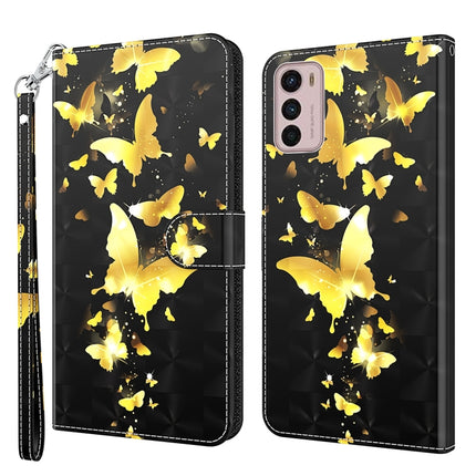 3D Painting Pattern TPU + PU Leather Phone Case, For Motorola Moto G32, For Motorola Moto G42