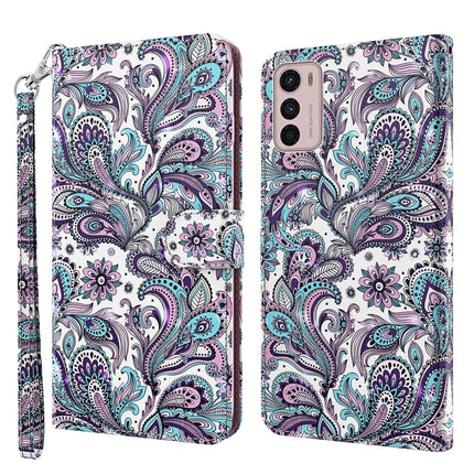 3D Painting Pattern TPU + PU Leather Phone Case, For Motorola Moto G32, For Motorola Moto G42