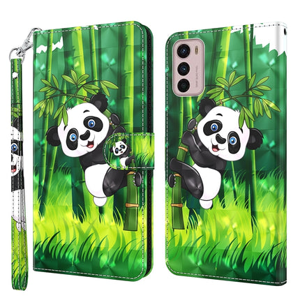 3D Painting Pattern TPU + PU Leather Phone Case, For Motorola Moto G32, For Motorola Moto G42