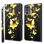 For Motorola Moto G62 / Gold Butterfly