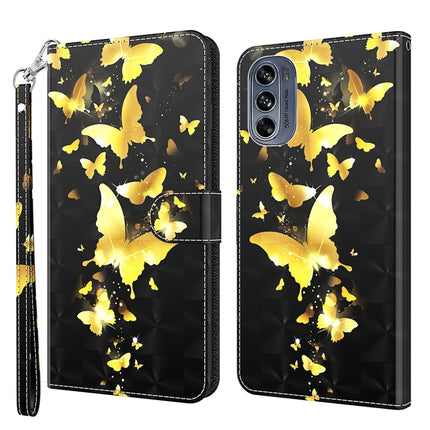 3D Painting Pattern TPU + PU Leather Phone Case, For Motorola Moto G62, For Honor Magic4 Lite 4G/5G