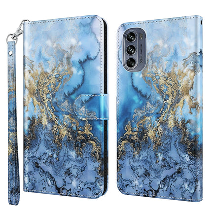 3D Painting Pattern TPU + PU Leather Phone Case, For Motorola Moto G62, For Honor Magic4 Lite 4G/5G