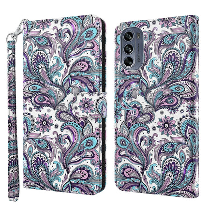 3D Painting Pattern TPU + PU Leather Phone Case, For Motorola Moto G62, For Honor Magic4 Lite 4G/5G