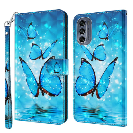 3D Painting Pattern TPU + PU Leather Phone Case, For Motorola Moto G62, For Honor Magic4 Lite 4G/5G
