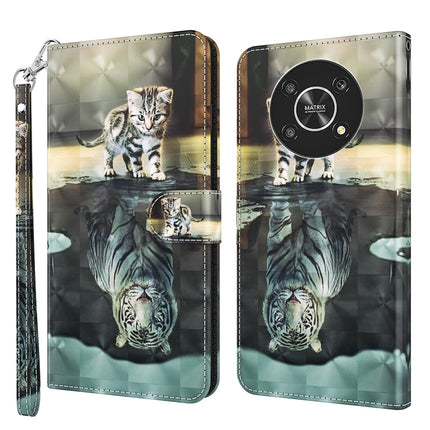 3D Painting Pattern TPU + PU Leather Phone Case, For Motorola Moto G62, For Honor Magic4 Lite 4G/5G