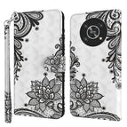 For Honor Magic4 Lite 4G/5G / Diagonal Black Flower