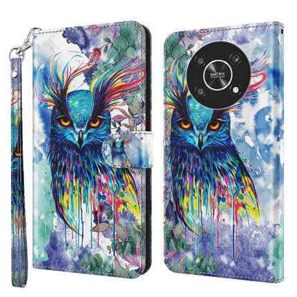 3D Painting Pattern TPU + PU Leather Phone Case, For Motorola Moto G62, For Honor Magic4 Lite 4G/5G