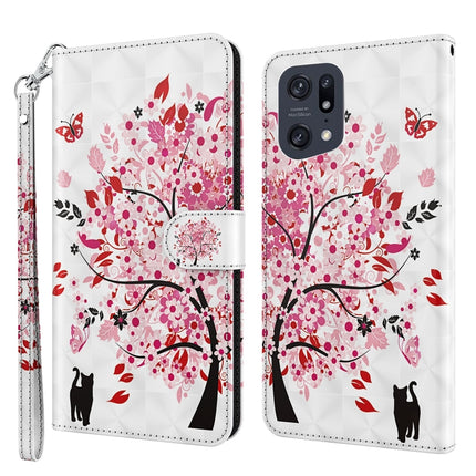 3D Painting Pattern TPU + PU Leather Phone Case, For OPPO Find X5, For OPPO Find X5 Pro