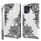 For OPPO Find X5 Pro / Diagonal Black Flower