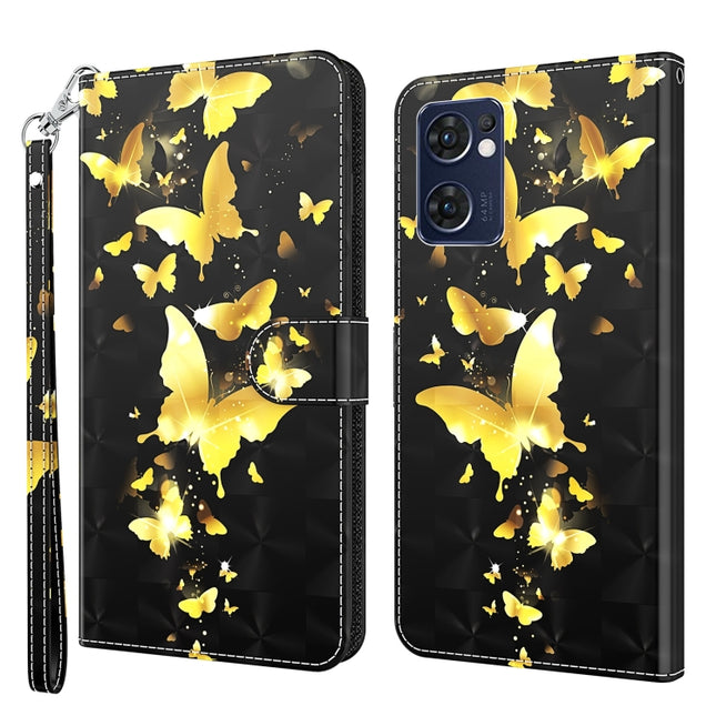 3D Painting Pattern TPU + PU Leather Phone Case, For OPPO Reno7 5G/Find X5 Lite, For vivo Y72 5G