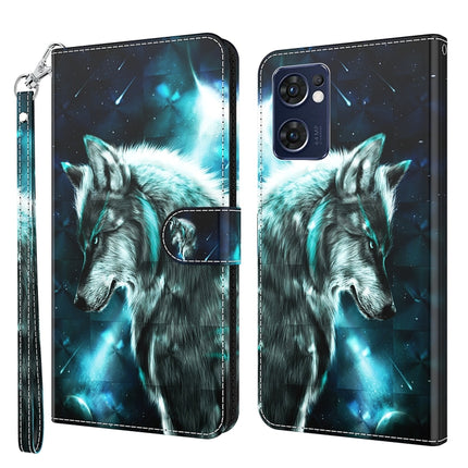 3D Painting Pattern TPU + PU Leather Phone Case, For OPPO Reno7 5G/Find X5 Lite, For vivo Y72 5G