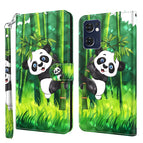 For OPPO Reno7 5G/Find X5 Lite / Panda Climbing Bamboo
